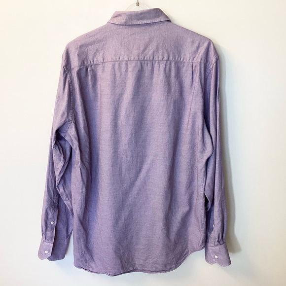Peter Millar Long Sleeve Button Down Shirt - Purple - XL - Picture 4 of 6